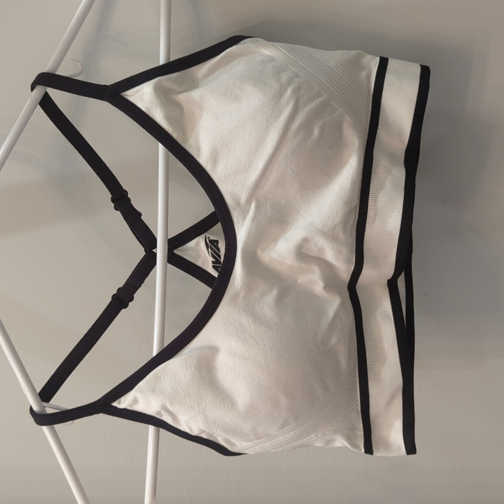 Cute black and white sport bra with padding